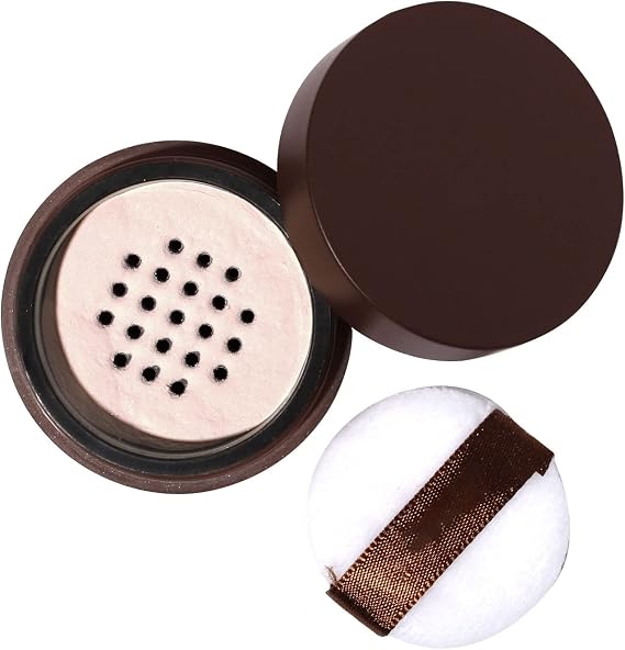 Translucent Setting Powder Finishing Makeup Loose Setting Powder Friendly Translucent Powder Foundation Loose Face Powder Includes Velour Puff 070704