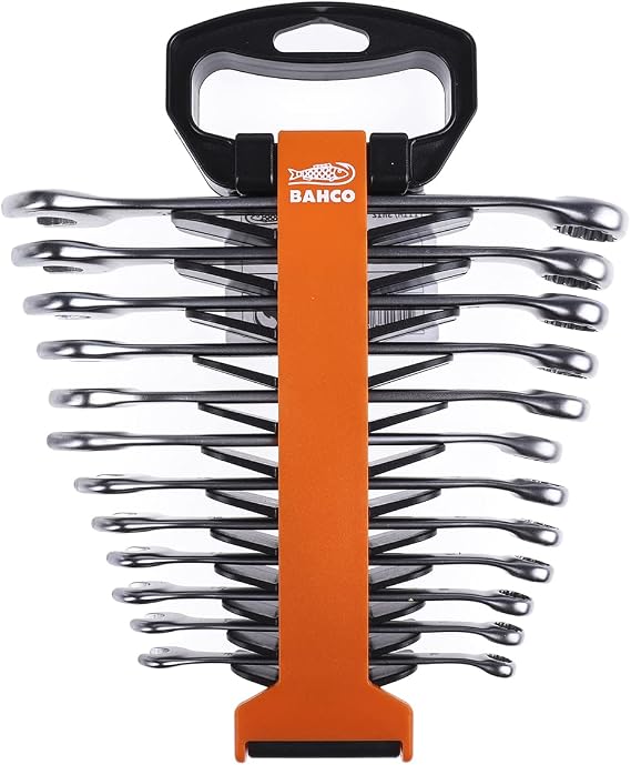 Bahco Chrome Polished Combination Spanner Set | 12 Piece | Matt Finish