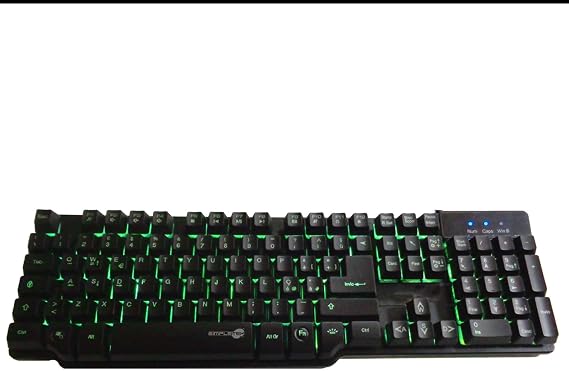 SIMPLETEK - Mechanical Gaming Keyboard RGB Colorful Gaming USB Wired PC Computer GK1 with Yellow Switches