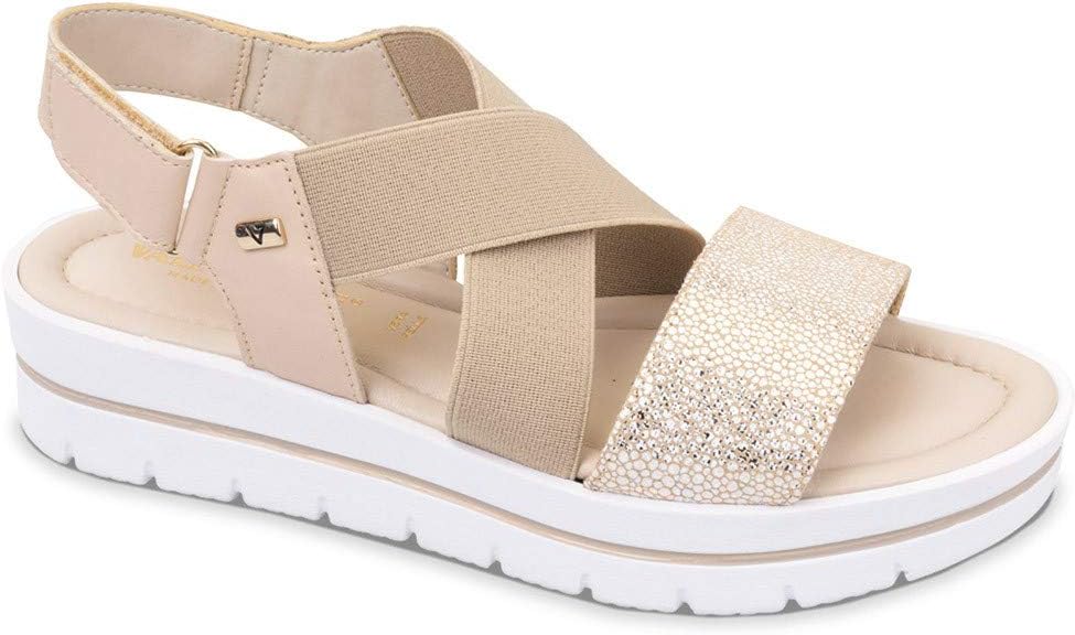 Valleverde Women's Shoes Sandals in Beige Leather 32332-BEIG