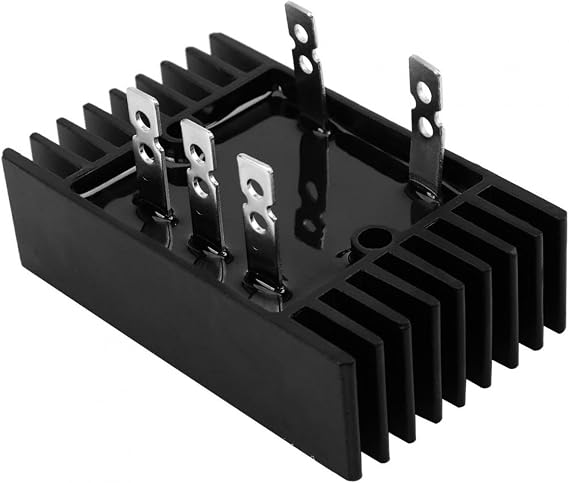 100A 3-Phase Diode Bridge Rectifier 1600V High Frequency Silicon Wave AC to DC Power Supply Industrial Use for Black