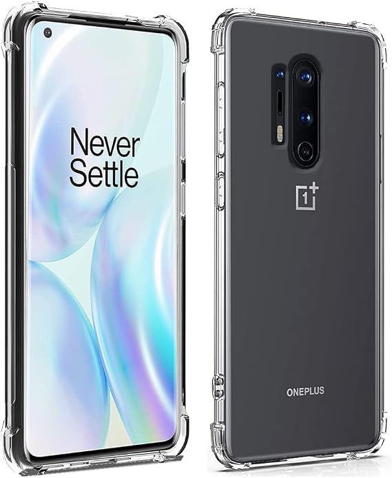 OnePlus 8 Pro Case Shock-Absorbent Transparent Slim Clear Gel Bumper Case Cover For (OnePlus 8 Pro)