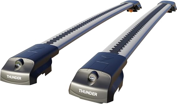 TRX1 Roof Rack For SKODA KAROQ SUV 2017-ONWARD Grey Aluminium Roof Rack Cross Bars Lockable - Fit Raised Side Rails Roof Rails Cross Bar, Rail Carrier