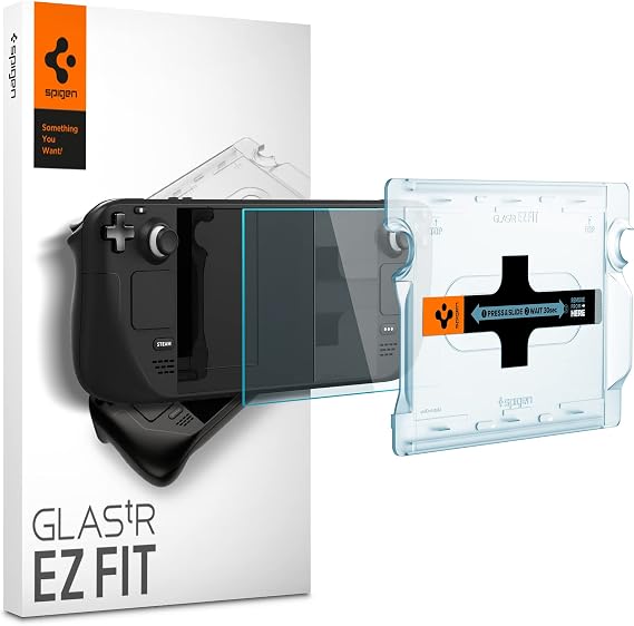 Spigen Steam Deck OLED / LCD ile Uyumlu Kolay Kurulum Cam Ekran Koruyucu GLAS.tR EZ Fit HD Şeffaf - AGL05600 (Spigen TR Garantili)