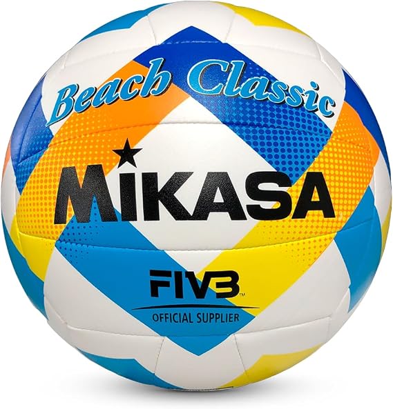 MIKASA Classic BV543C-VXA-Y Beach Volleyball, Adults, Unisex, Multicoloured (Multicoloured), One Size