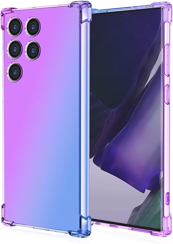 Topme Phone Case for Smartphone, Compatible with RedMagic 11 Pro (6.85" Inches), Soft TPU Silicone Transparent Color Gradient Mobile Phone Case - Blue Purple