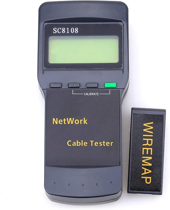 SC8108 Network Cable Tester CAT5 CAT6 RJ45 LAN Phone Cable Wire Testing Tool with Wiremap Adapter