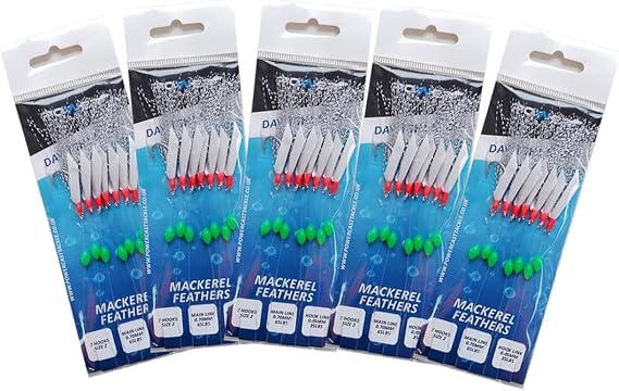 7 Hooks Mackerel Feathers (5 pack)