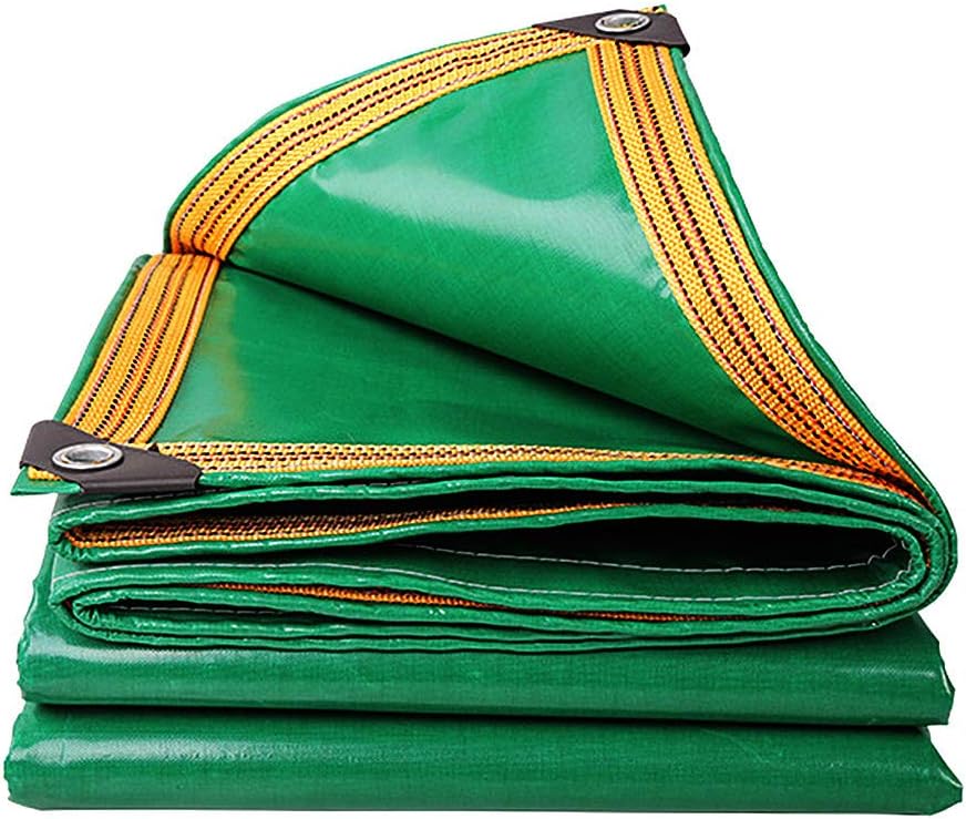 Tarpaulin Waterproof Heavy Duty 420g/m² 100% Waterproof Tarps Multi-Purpose Cover for Kennels Chicken Coops Fishpond Hay Log Pile Roof Trailer Outdoor Furniture Ground Sheet 1.5 x 2M