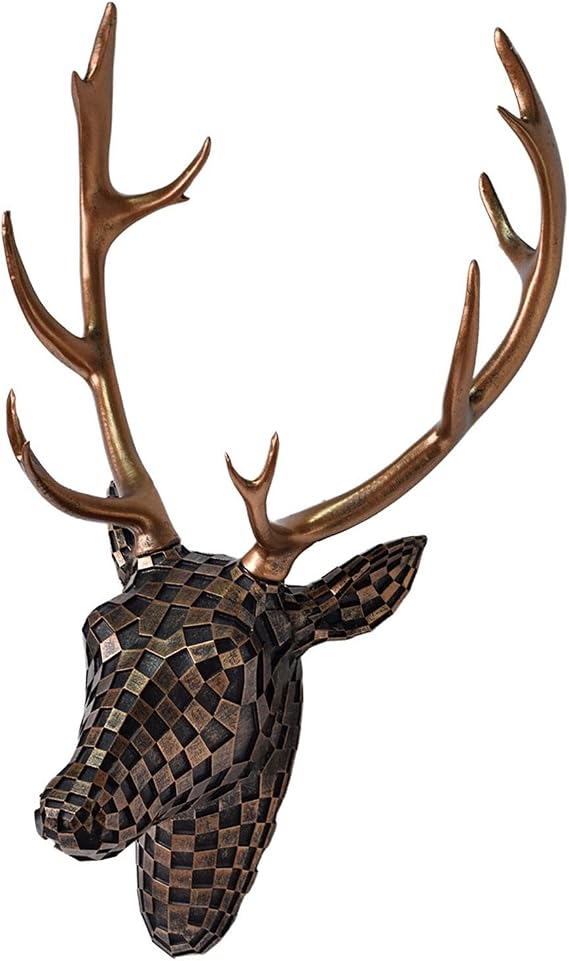 Deer Head Wall Decor, Hanging Wall Sculpture, Home Decor