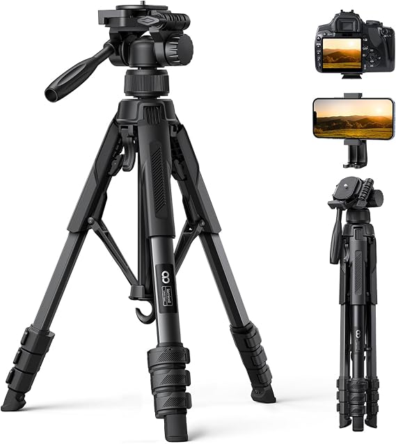 Lamicall 67inch Camera Tripod, [Rapid Leg Deployment] Camera Stand