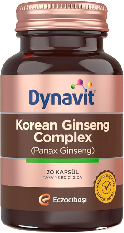 Dynavit Korean Ginseng Complex (Panax Ginseng) 30 Bitkisel Kapsül - Panax Ginseng, Ginkgo Biloba, L-Arjinin