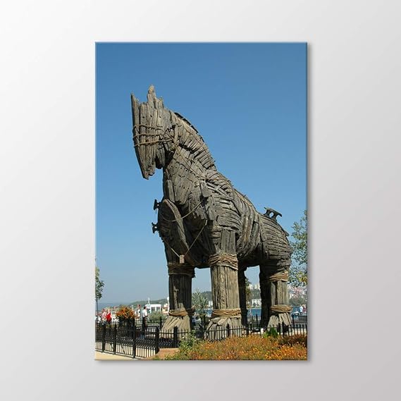 Arty Tablo Truva Atı Tablo Amz-Ozg198-X 30X45