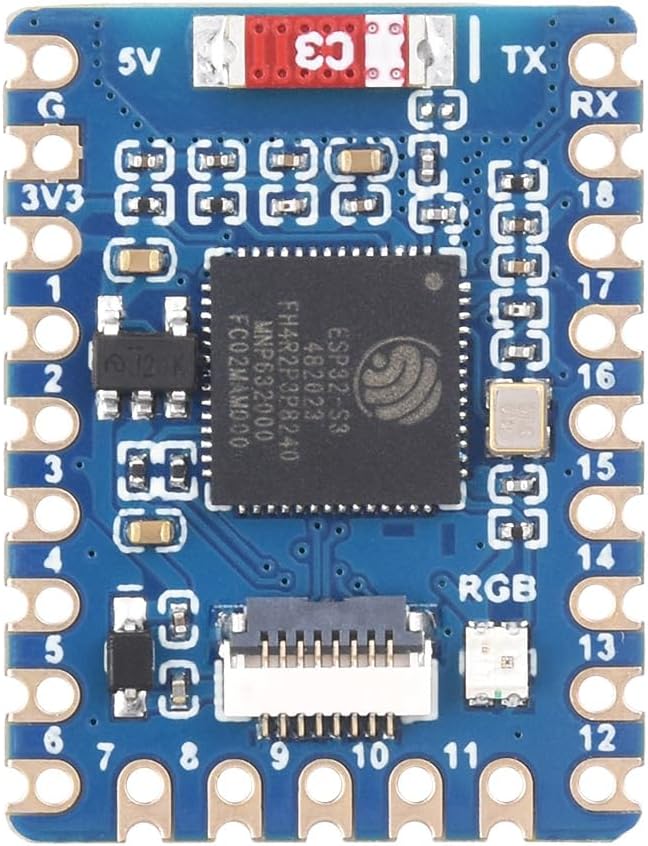 Based on Waveshare ESP32-S3 mini development board, ESP32-S3FH4R2 dual core processor, 240MHz running frequency, single board