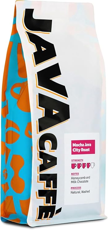 Java Caffe 'Mocha Java City Roast' Coffee Beans (1kg) - Hand Crafted Medium Roast Artisan Coffee Beans, Resealable Bag
