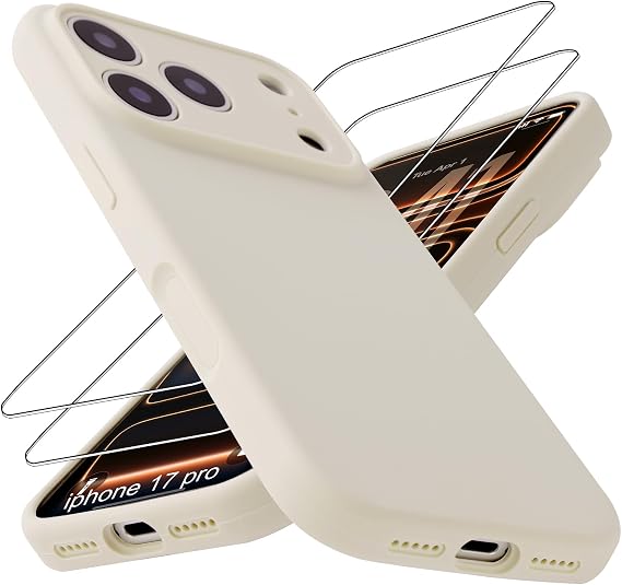 OFFCUP Silicone Case Compatible iPhone 17 Pro 6.3" with 2 creen Protector