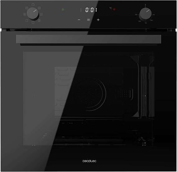 Cecotec Bolero Hexa M226001 M226001 Glass Black Multi-Function Built-in Oven 70L 2800W, 7 Functions, Display, Steam Base XXL, Steam Assist, Steam EasyClean, Cooling Fan, Eco Mode, Convection Mode, Grill [Energy Class E]