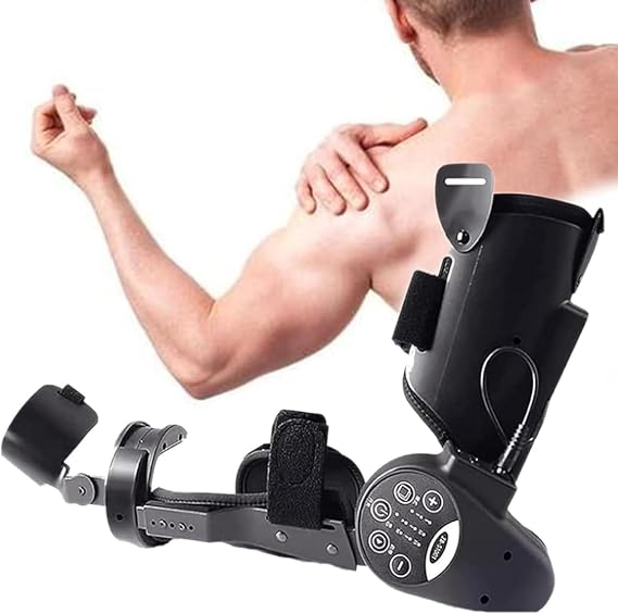 Electric Elbow Joint Rehabilitation Device,Elbow Flexion Extension Trainer,Intelligent Timing Wireless Remote Control,Automatic Mode Self exercise For Upper Elbow Joint Rehabilitation,Left