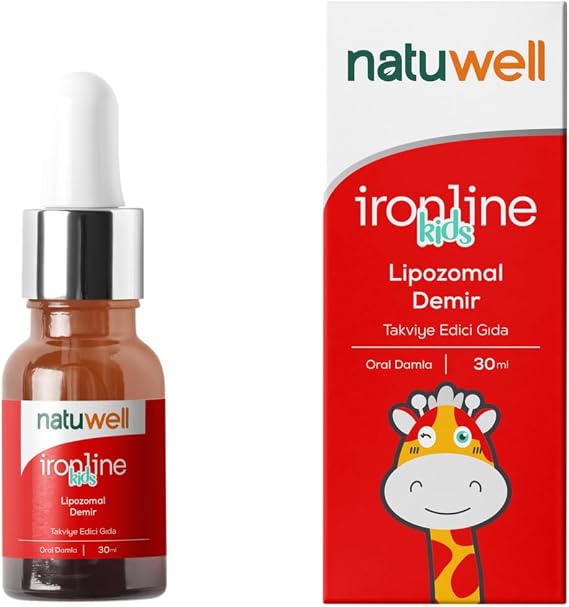 Natuwell Ironline Lipozomal Demir Damlalari Çocuk için 30 ml
