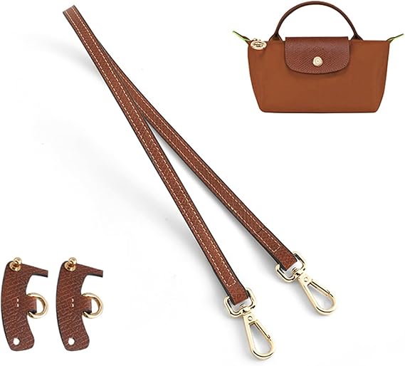 Jiesinlov Longchamp Le Pliage Mini Kılıfı için Deri Çanta Askıları Dönüşüm Kiti, Çanta Askısı Crossbody Ayarlanabilir Değiştirme
