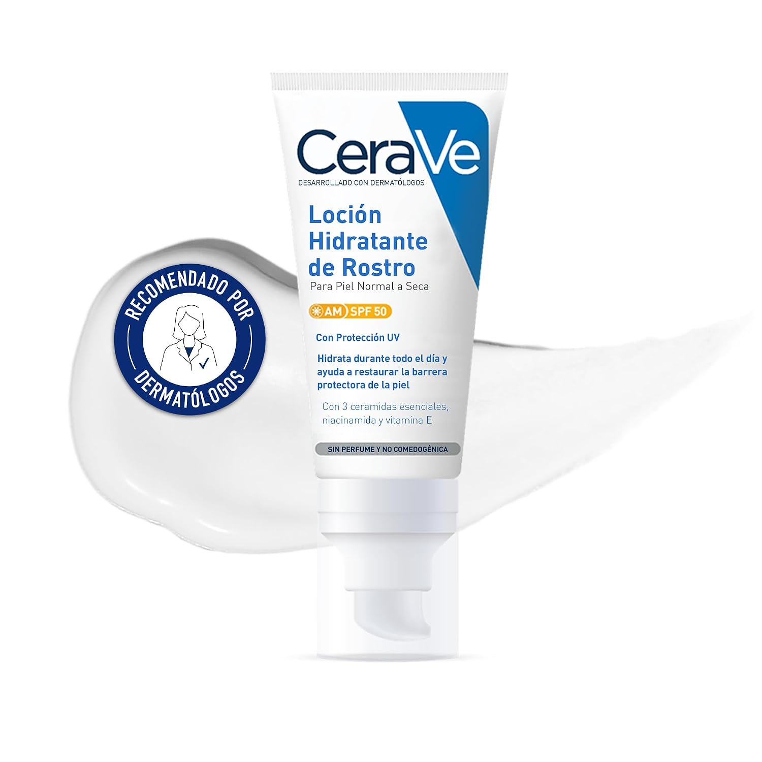 CeraVe Moisturizing Face Lotion SPF, For Normal to Dry Skin, Hydration and Protection Against UVBUVA Rays, Enriched With Ceramides, 52ml