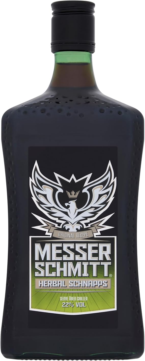 Messer Schmitt Herbal Schnapps, Original Dry Schnapps, Made for Shot Glasses & Cocktail Making, Artisan Liquor 22% Alcohol Drink, Classic Shooter & Cocktail Ingredient, Spirit for Home Bar, 70cl