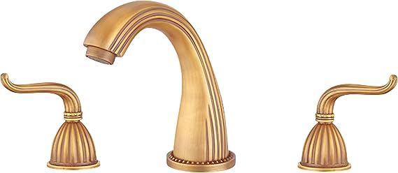 LightInTheBox Antique Brass Finish Widespread Bathroom Sink Faucet