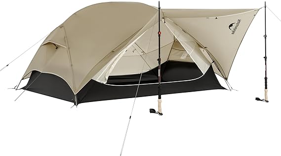 Naturehike Mongar Tent Camping Tent 2/3 Person Tent Waterproof Ultralight Trekking Tent Hiking Tent Double Layer for Hiking Climbing Outdoor Activities
