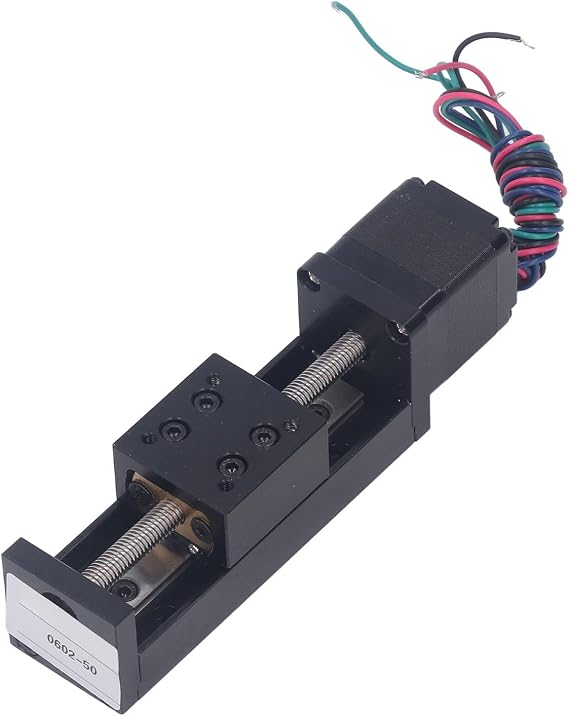 Linear Guide Rail Motion Slide Actuator, 28 Stepper Motor 50mm Stroke DIY CNC Router Parts X Y Z Stage with T Screw Rod