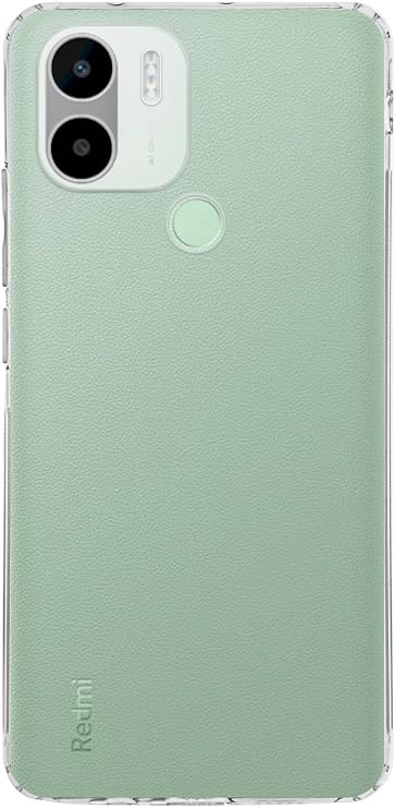 KZY İLETİŞİM Xiaomi Redmi A1 Plus ile Uyumlu Kapak Kamera Korumalı Tıpalı Şeffaf Silikon Kılıf