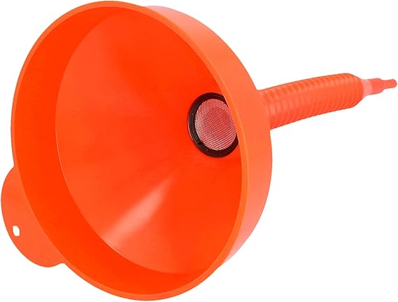 cartrend Funnel 195 mm with Outlet Pipe Orange