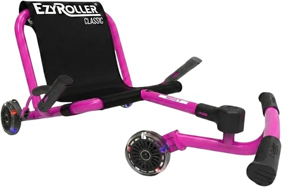 EzyRoller クラシック LEDホイール付き ライドオンおもちゃ 子供用 対象年齢3~12歳 最大150ポンド - ピンク