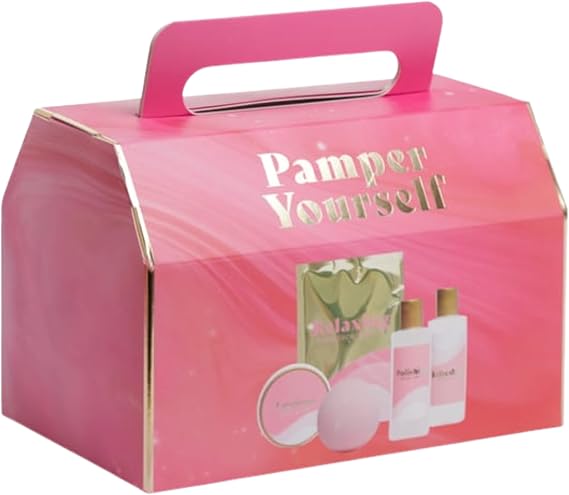 Gift Set for Women, Relaxing Spa Kit – Bath Fizzer, Shower Gel, Body Butter, Sheet Mask, Body Scrub – Pack of 5 Self Care Essentials