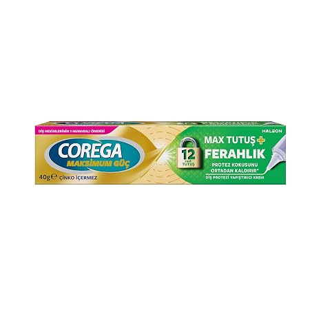 Corega Max Tutuş & Ferahlık Diş Protezi Yapıştırıcı Krem 40 g