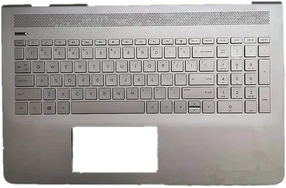 fqparts Replacement Laptop Upper Case Cover C Shell & Keyboard For HP ENVY 15-BP 15-bp000 x360 15-bp100 x360 Silver