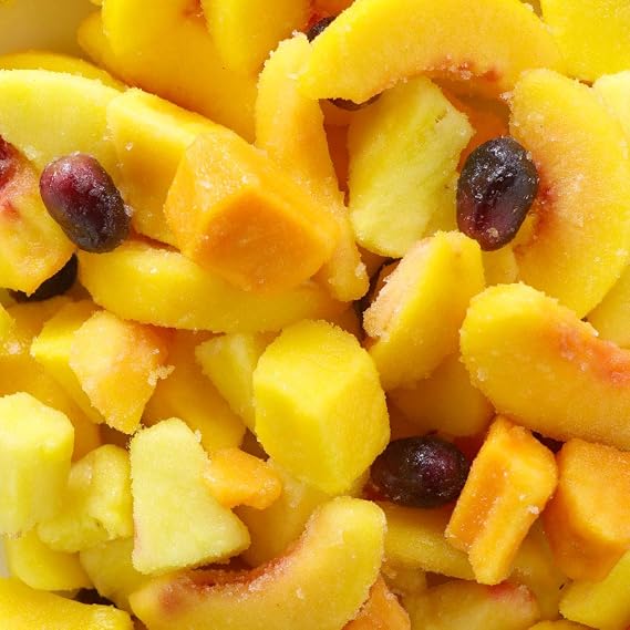 5 Kinds of Frozen Tropical Fruit Mix, 4.9 lbs 2.26 kg, Commercial Size, Papaya, Pineapple, Momo, Mango, Grape, ADDITIVE FREE, 5 KIND FROZEN TROPICAL FRUIT MIX 5lbs