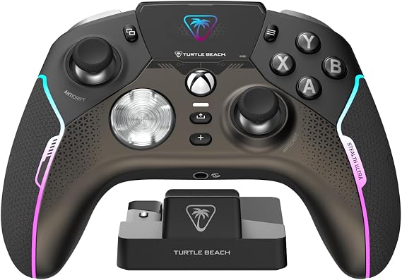 タートルビーチTurtle Beach ホールエフェクト コントローラー Stealth Ultra ゲームパッド メカニカルスイッチ アンチドリフト トリガーストップ ワイヤレス 無線 2.4GHz/Bluetooth SteamWindows PC/Xbox 公認/Android 対応 背面ボタン コンボ入力 エイム向上 充電ドック FPS 格ゲー 30時間持続メーカー2年保証