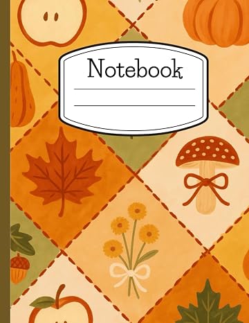 Notebook: Cottagecore Fall Pattern Art Cover