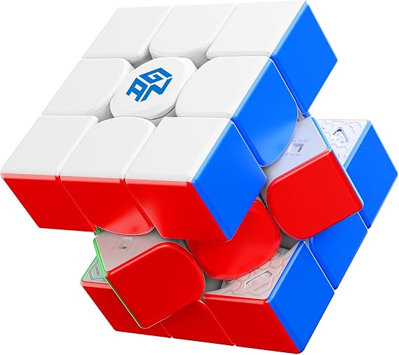 GAN14 Maglev Pro Speed Cube, 3x3 Magic Cube with Pro Level Anti-POP Customizable Feel, Fast Smooth Professional Cube for Kids Adults (Forst Coated)