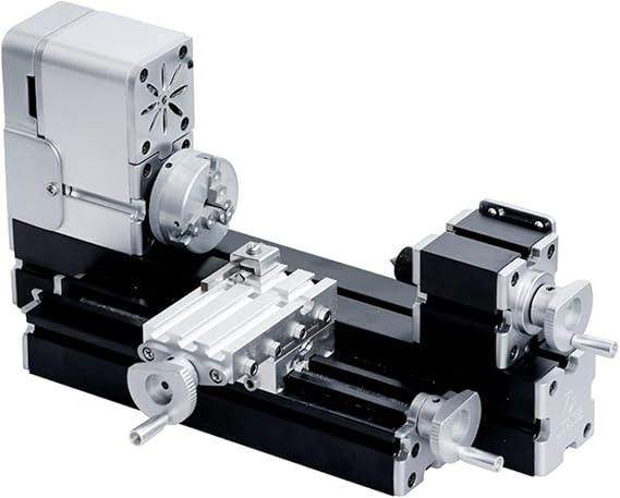 ZR All-Metal Miniature Lathe 36W 20000rpm Didactical Mini Metal Lathe Machine for Hobbyist Woodworking Craft