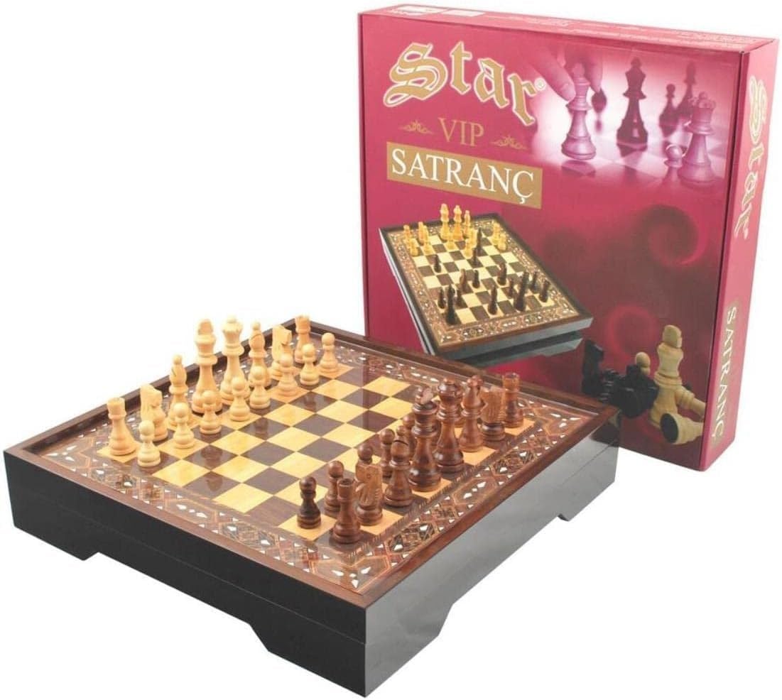 Star Vip Chess Set Sedef Large Size