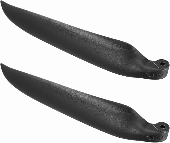 sourcing map RC Glider Propeller Replacement Prop Blades, 10x6 Inch RC Folding Propeller Nylon Blades Parts for Spinner D28-D48mm Glider Airplane Prop Replacement(Black, 1 Pair)