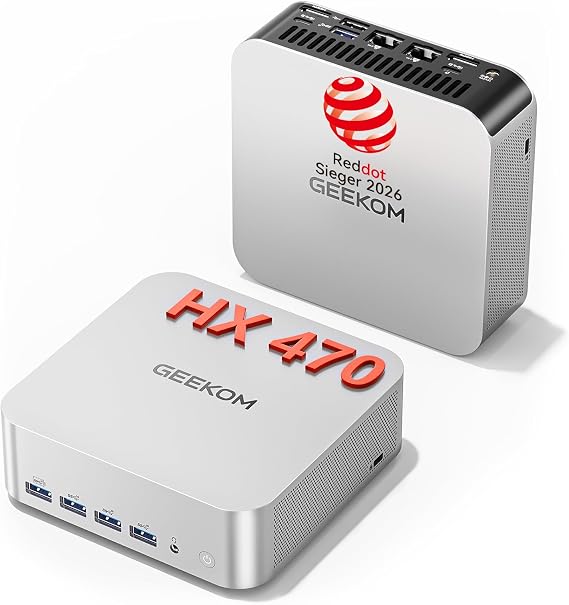 GEEKOM AI Mini PC A9 Max with AMD Ryzen AI 9 HX 470 32GB DDR5 2TB SSD