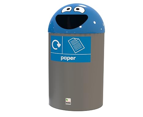 Buddy Recycling Bin 84 Litres Light Blue Paper