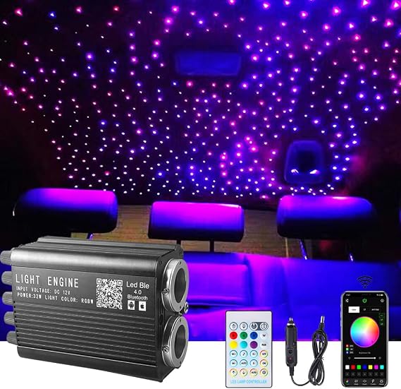 Starlight Car Headliner Fiber Optic Light Kit, 1000pcs 0.02in Star Lights