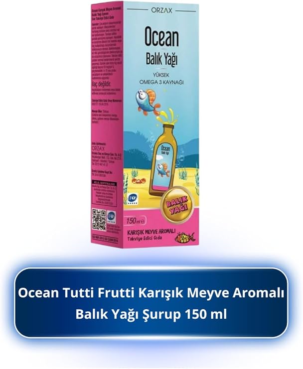 Ocean Tutti Frutti Karışık Meyve Aromalı Balık Yağı Şurup 150 ml 101824-1-3