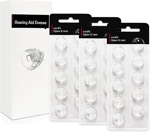Open 6mm-Hearing Aid Domes for Oticon Minifit, Oticon Hearing Aid Supplies
