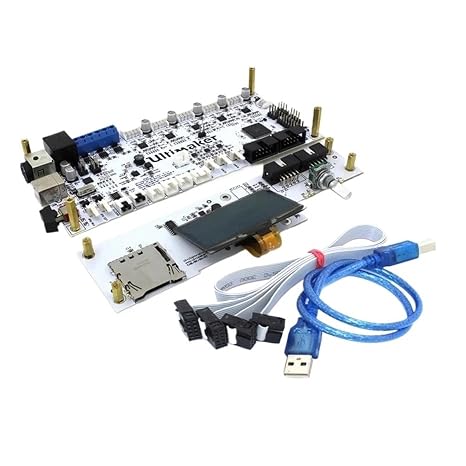 Compatible for Ultimaker 2nd Generation 3D Printer Motherboard Kit, Main Control Board V2.1.4 with Display Interface