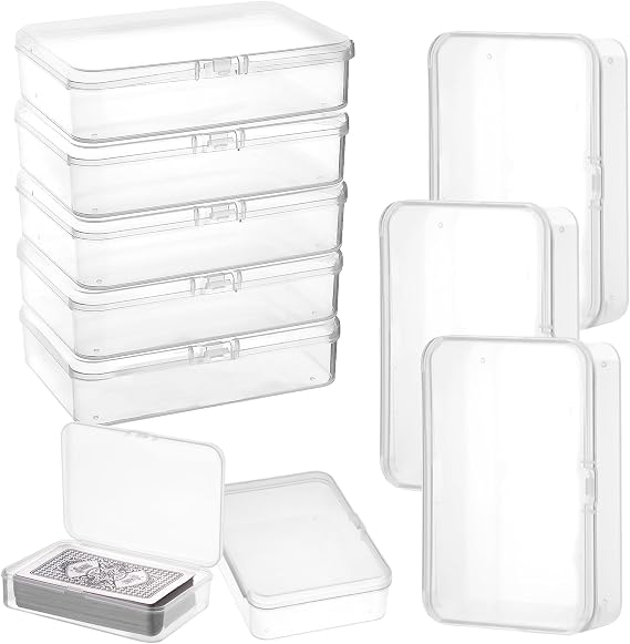 Vaktop 8pcs Playing Card Case, Clear Playing Card Box, Plastic Card Storage
