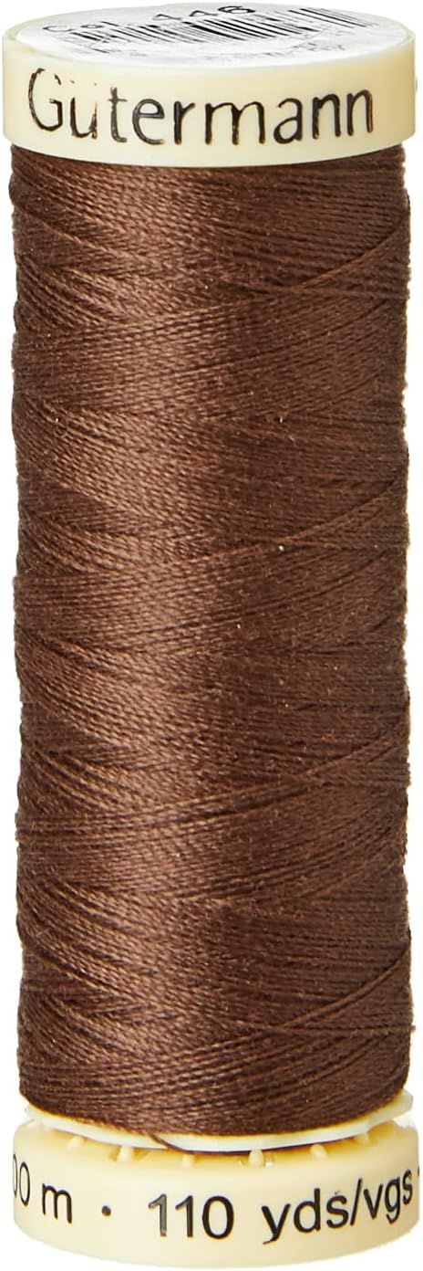 Gutermann Sew All Polyester Thread, 100Mtr, Chocolate Brown 0446